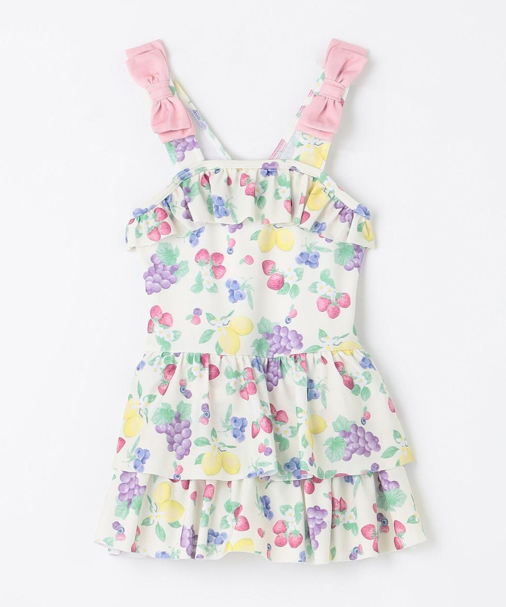 ANY KIDS 総柄 フリル ワンピース 水着 