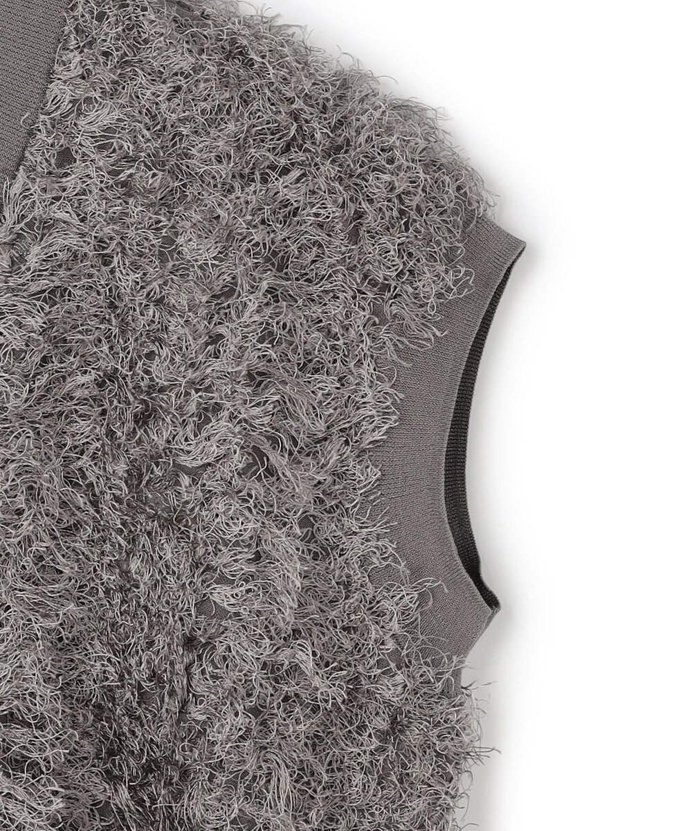 BEIGE， LYCORIS / カットフリンジ Vネックニット 