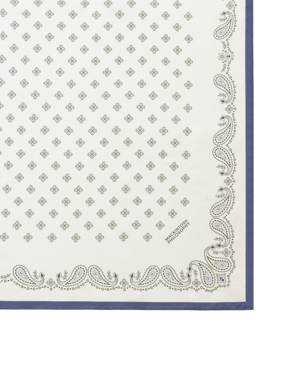 MOONBAT 【シルク100%】MACKINTOSH PHILOSOPHY(マッキントッシュ フィロソフィー）幾何柄 シルクプリントスカーフ 日本製 68cm×68cm UV対策 