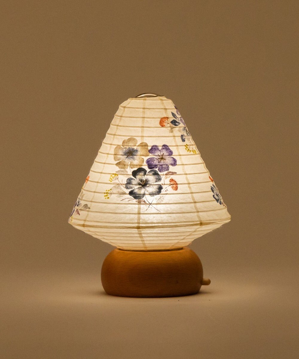 ちょうちん堂 【あかり道】〈手書絵付〉アリアケスミレ ちょうちん ライト 