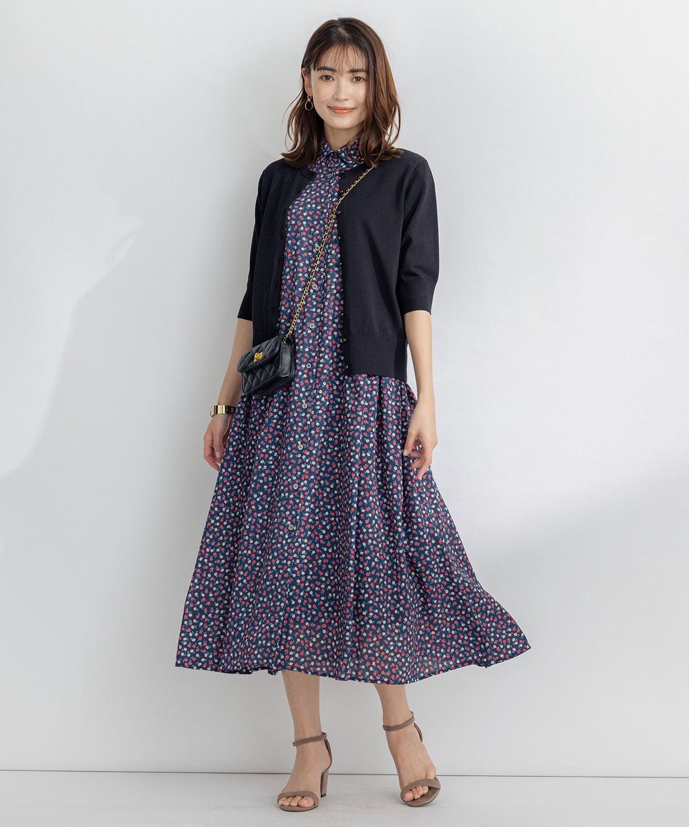 組曲 【洗える】プティフラワージョーゼットシフォン ワンピース 