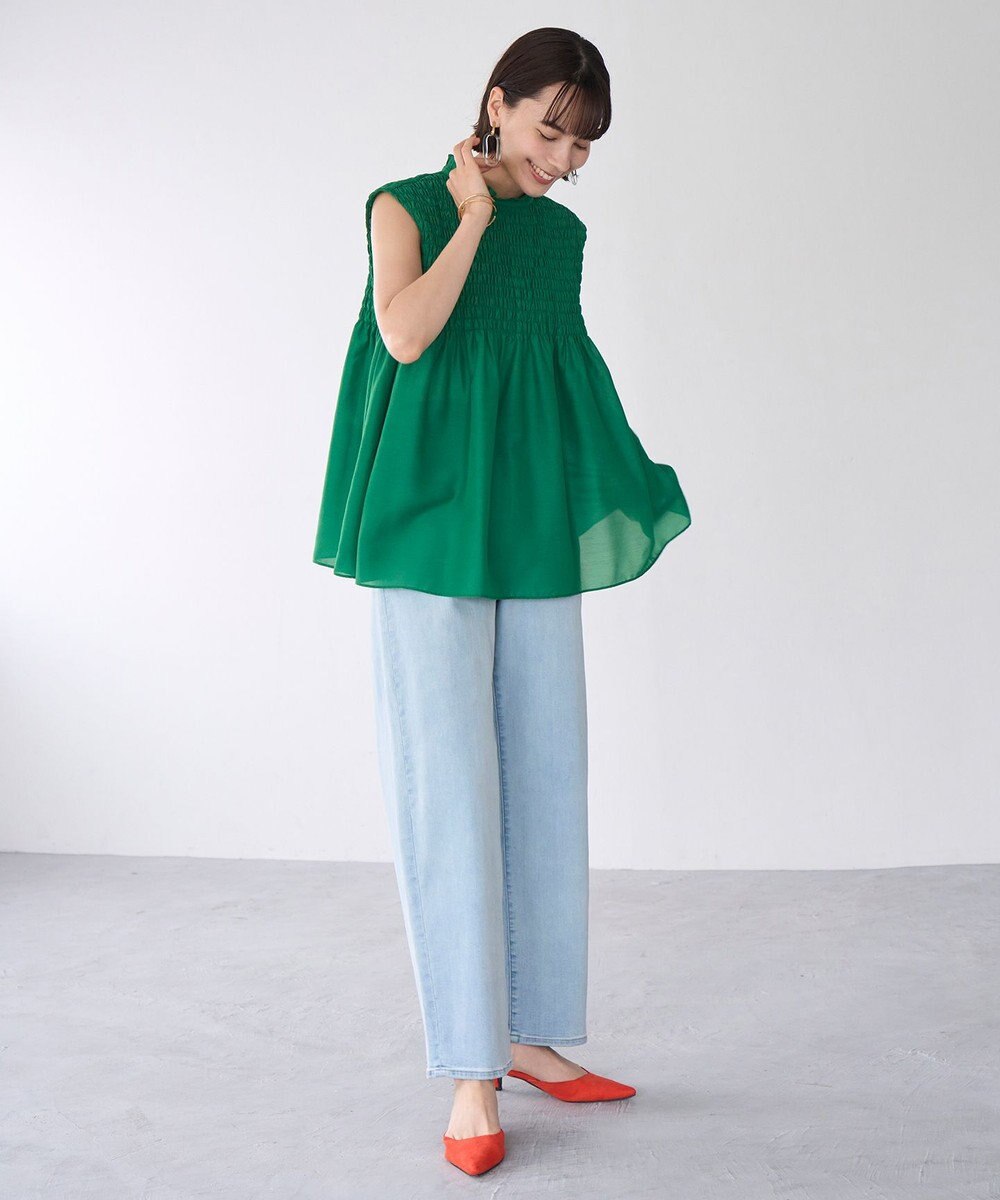 UNFILO 【WEB限定】シアーシャーリングブラウス 