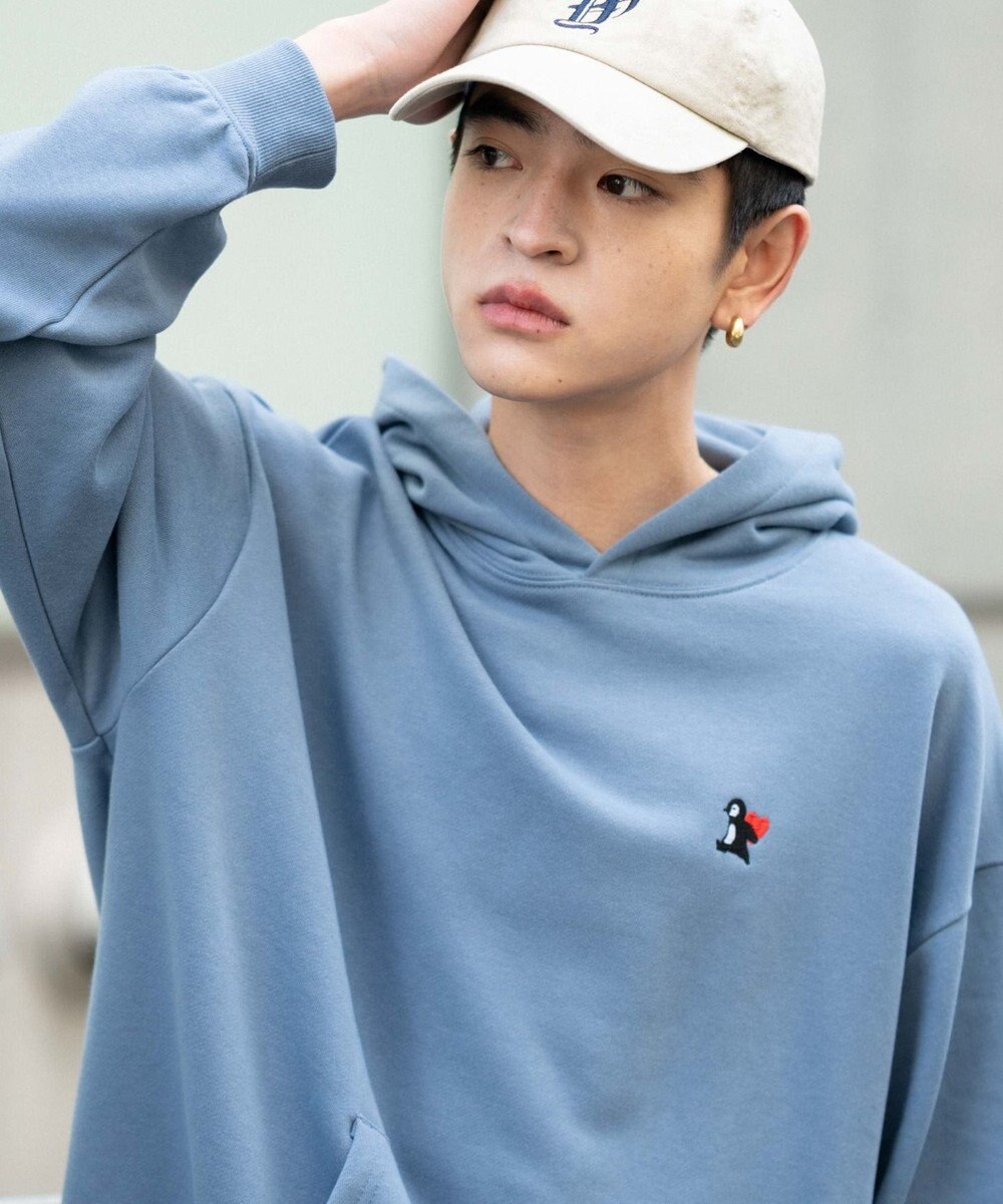 WEGO 【ユニセックス着用ITEM/SMLサイズ展開/裏起毛】ワンポイント刺繍プルパーカー 