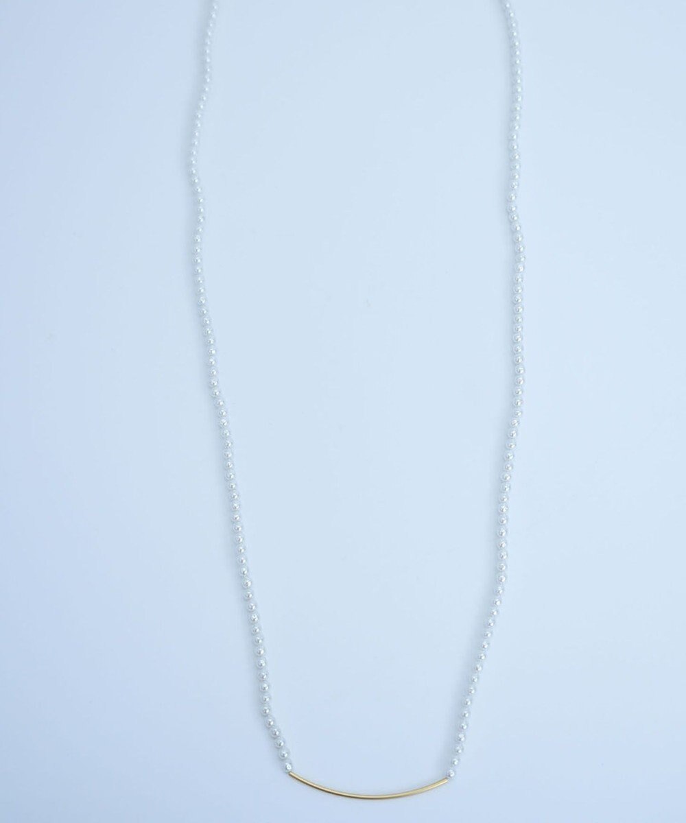 monshiro 【2WAY/ヴィンテージパール】ラインバーグラスパールロング ネックレス 