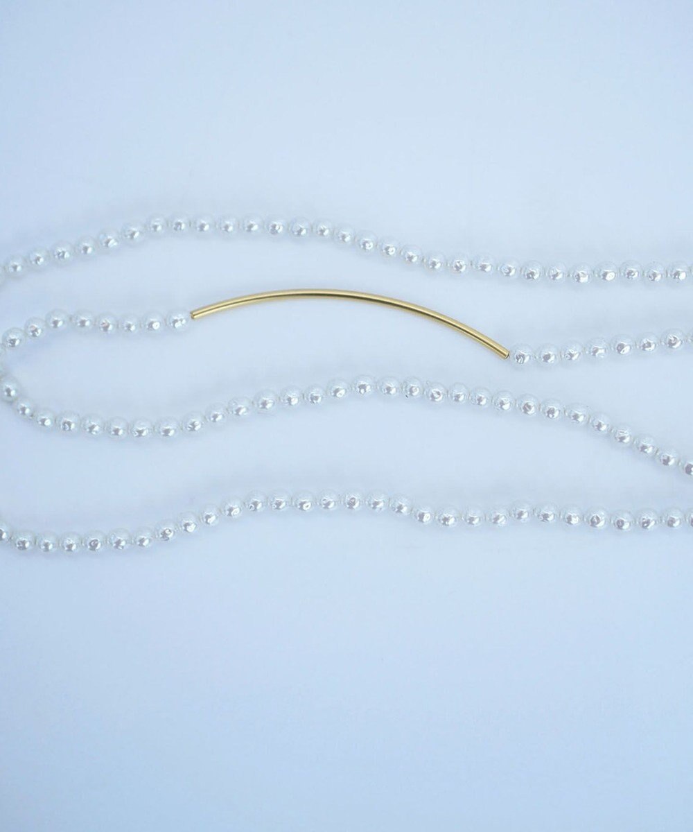 monshiro 【2WAY/ヴィンテージパール】ラインバーグラスパールロング ネックレス 