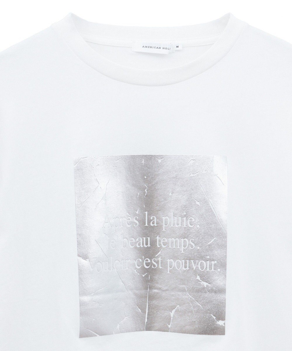AMERICAN HOLIC ボックスロゴ箔プリントＴシャツ 
