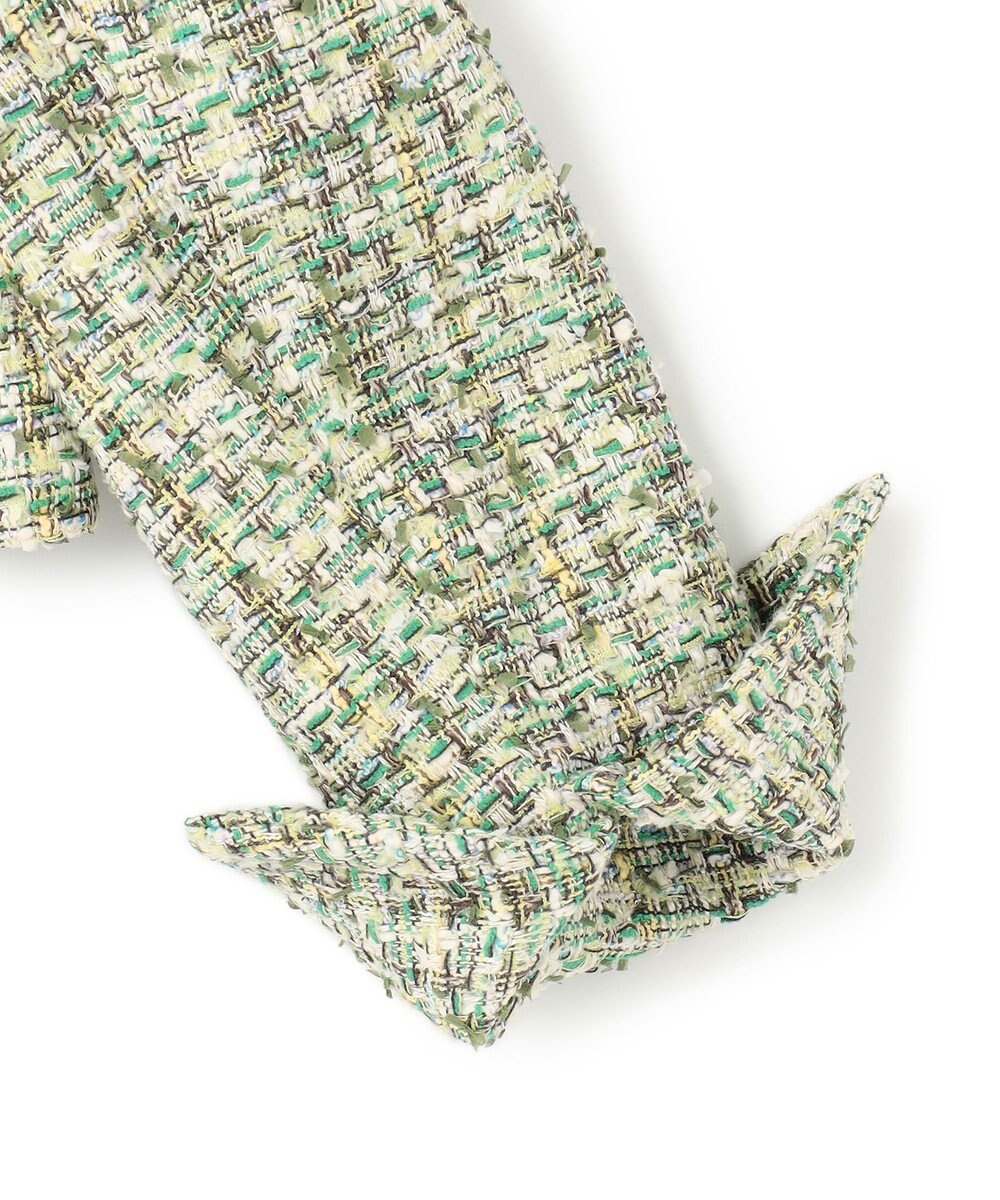 BEIGE， TEASEL / ノーカラーツイードショートジャケット 