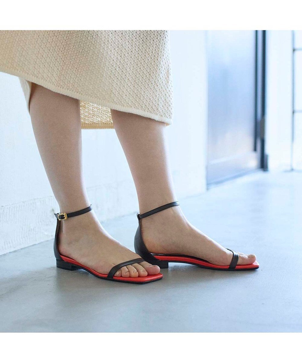 MODE ET JACOMO <MODE ET JACOMO>スリムストラップフラットサンダル 