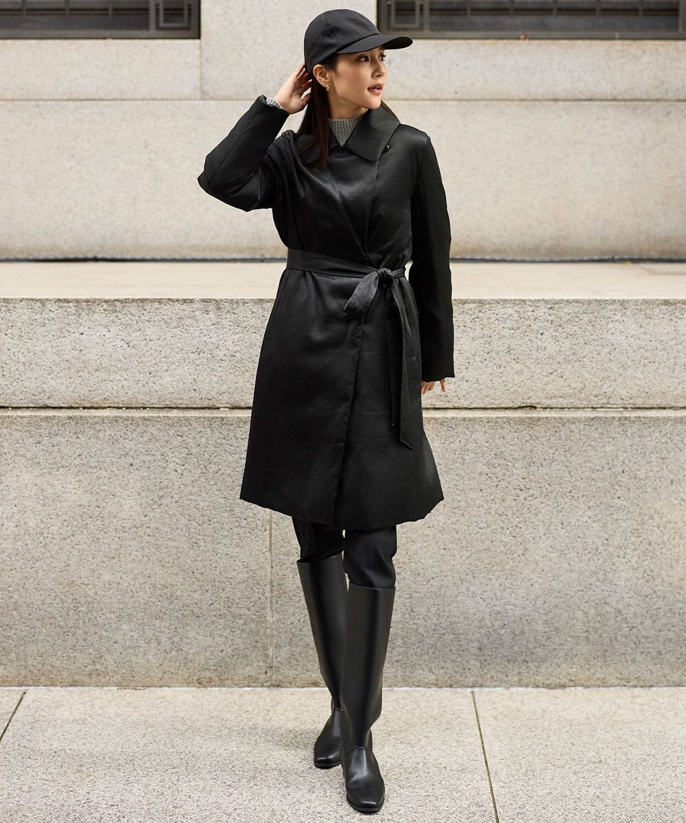 自由区 ウールカシミヤブレンドスパンコールハイネック ニット 