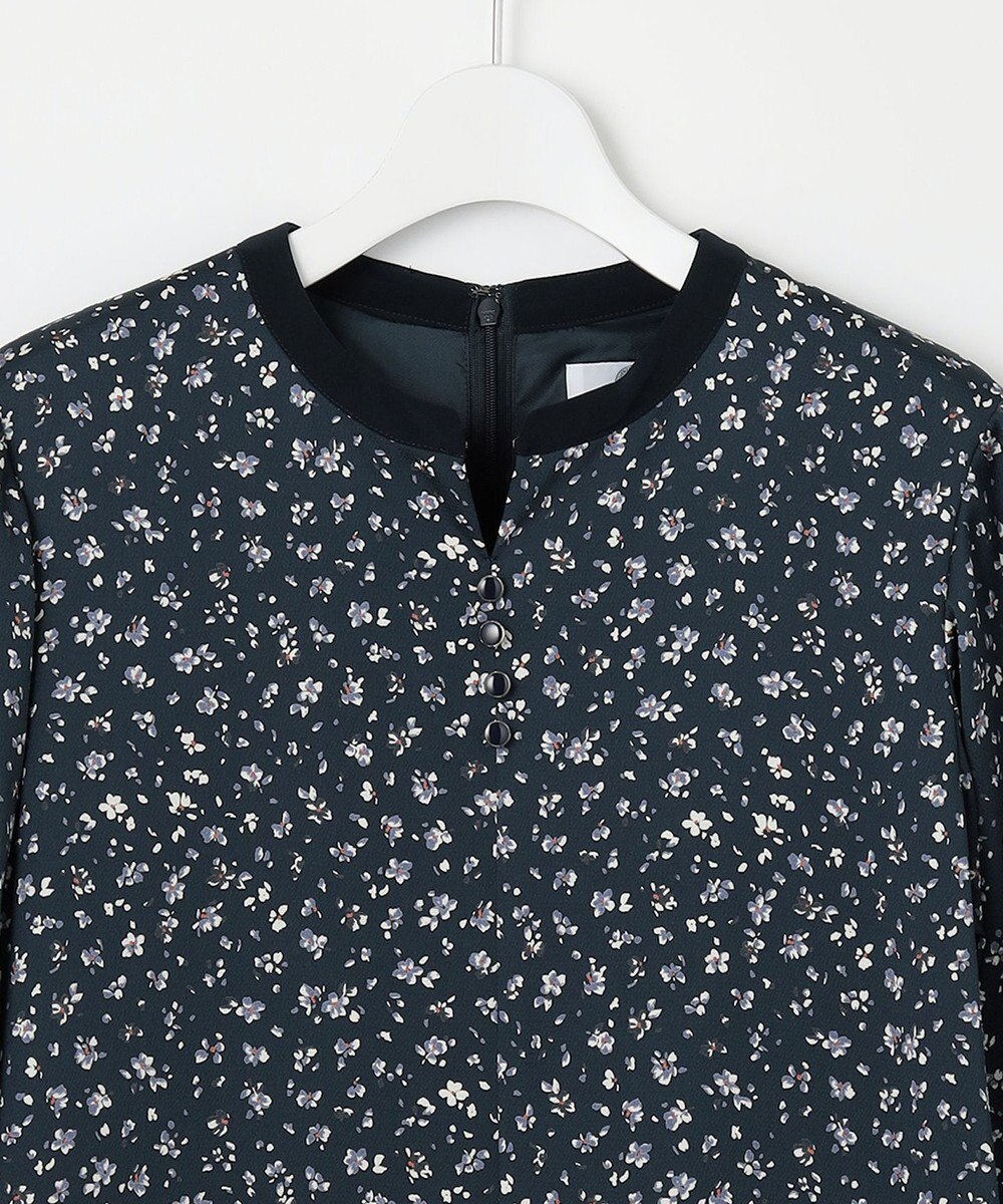 J.PRESS LADIES L 【洗える】スパンウェーブフラワープリント ワンピース 