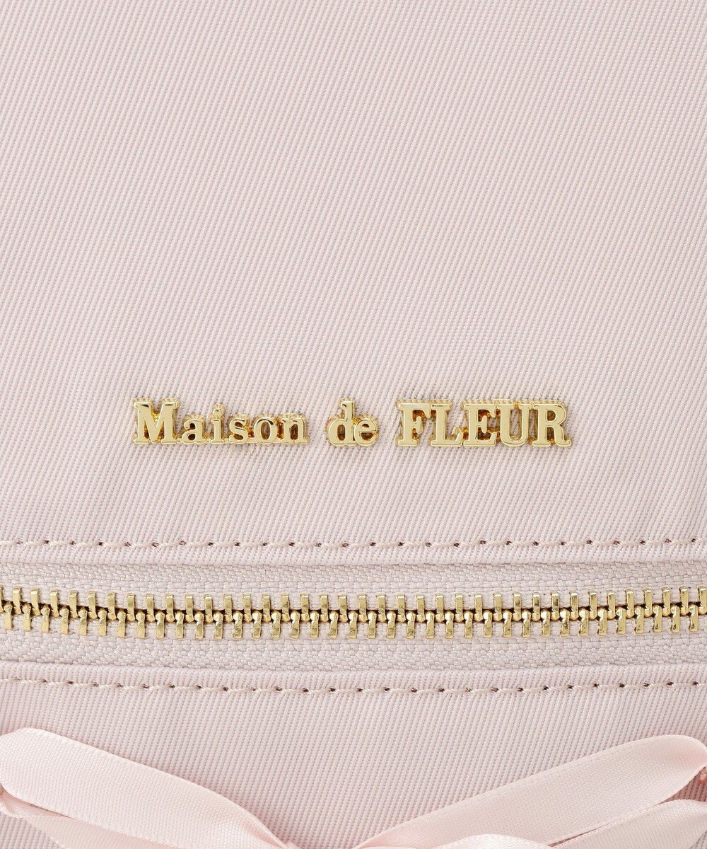 Maison de FLEUR 撥水加工レースアップリボンリュック 