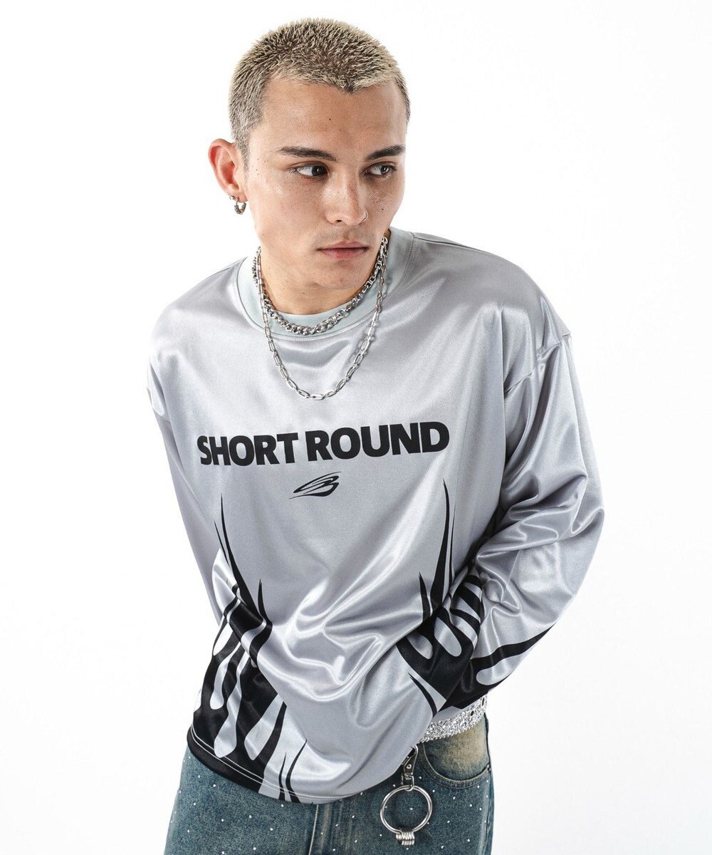 WEGO 【ユニセックス着用ITEM】ファイヤーパターンゲームロゴT（長袖） 