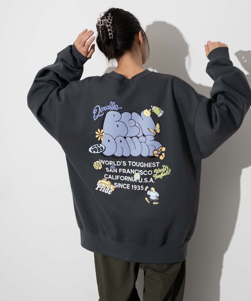 WEGO 【ユニセックス着用ITEM/MLサイズ展開/裏起毛】別注BENDAVISプランプロゴプルオーバー 