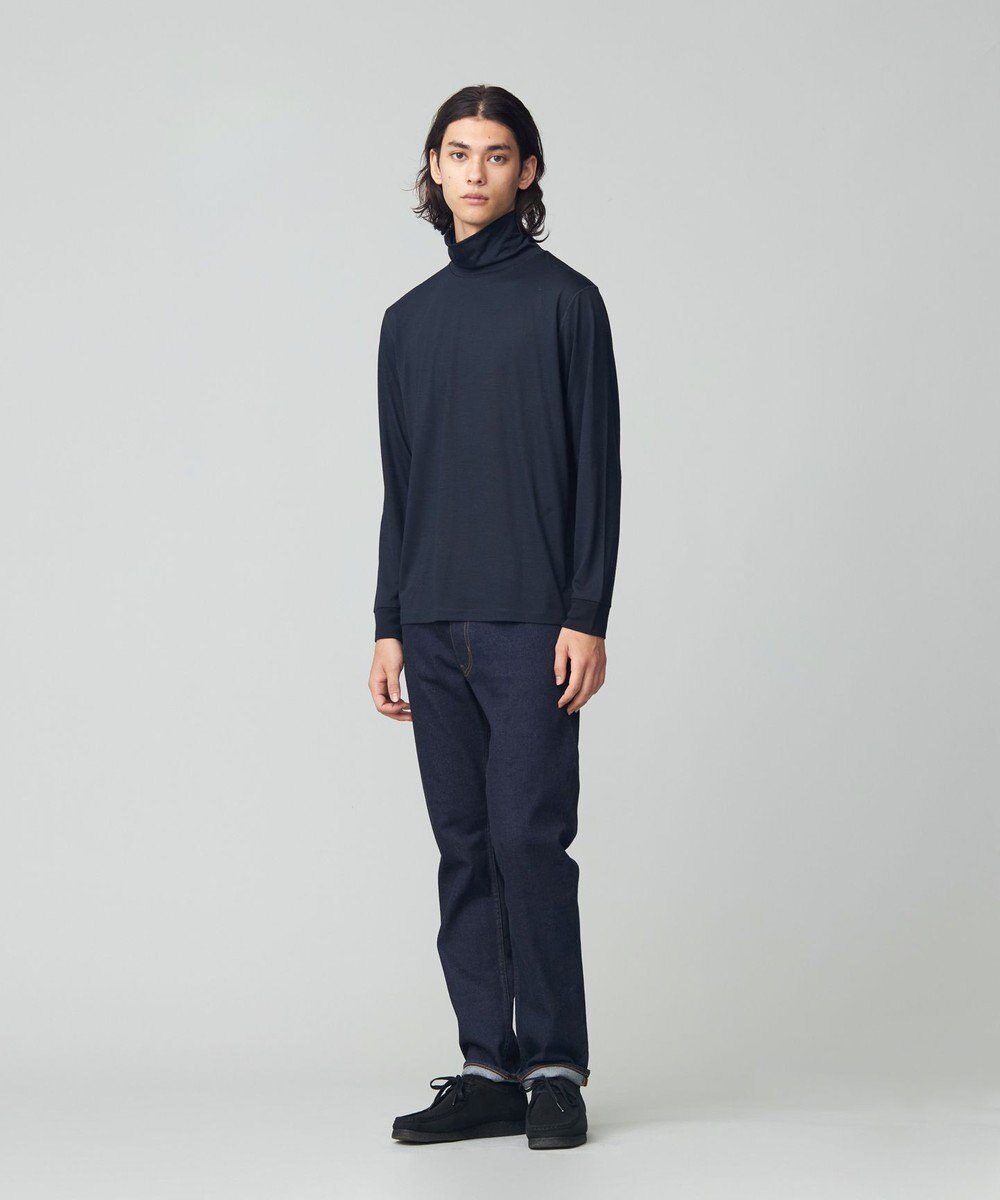 J.PRESS MEN ウールストレッチジャージ タートルネックカットソー 