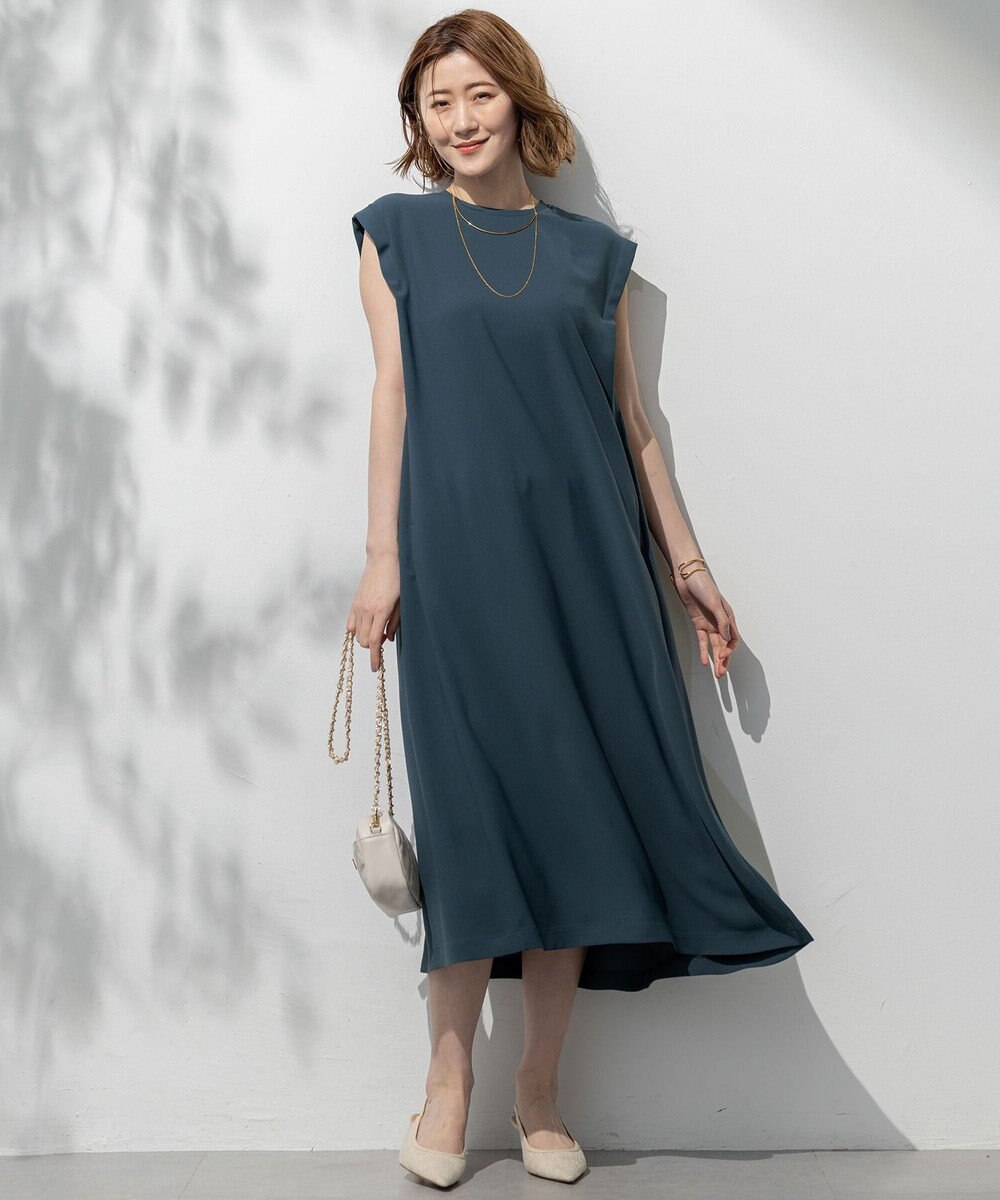 23区 L 【吸水速乾/UVカット/接触冷感/洗える】ストレッチジョーゼット ワンピース 