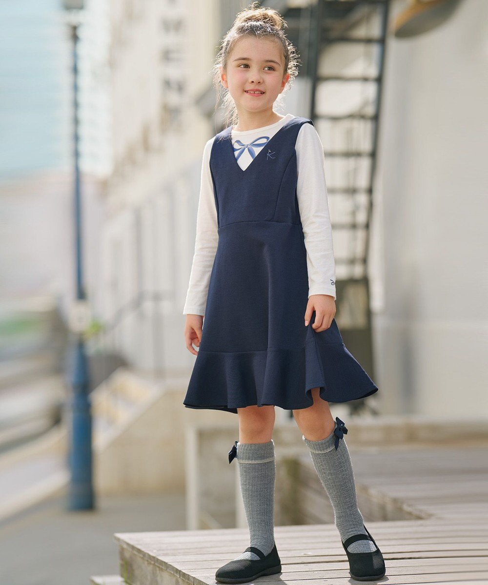 組曲 KIDS 【110-140㎝】ダンボールニット ジャンスカ 