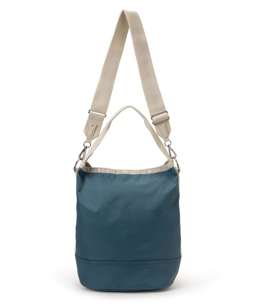 LeSportsac CONVERTIBLE BUCKET BAG/ブルーインディゴ/ベージュ 
