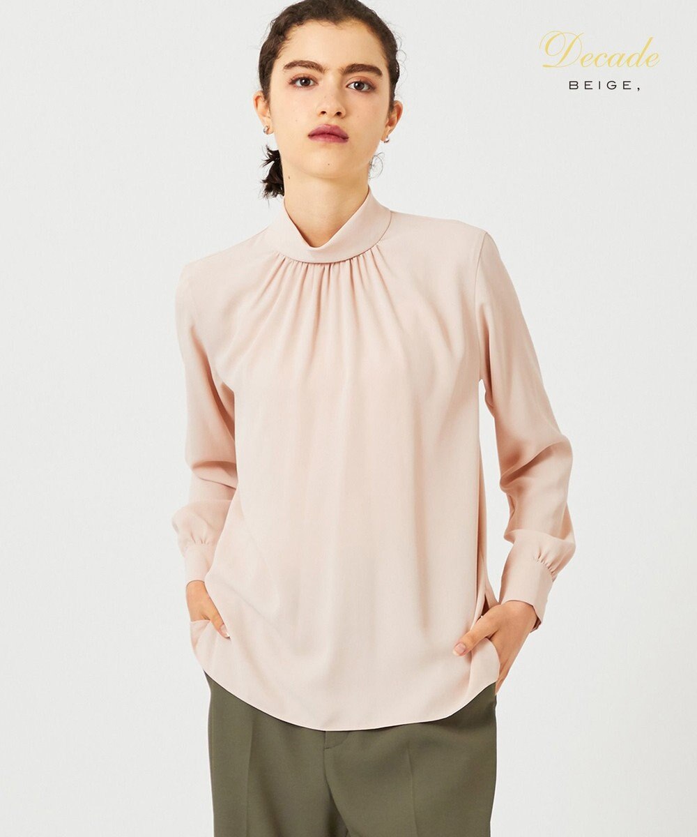 BEIGE， EVA / ハイネックロングスリーブブラウス 