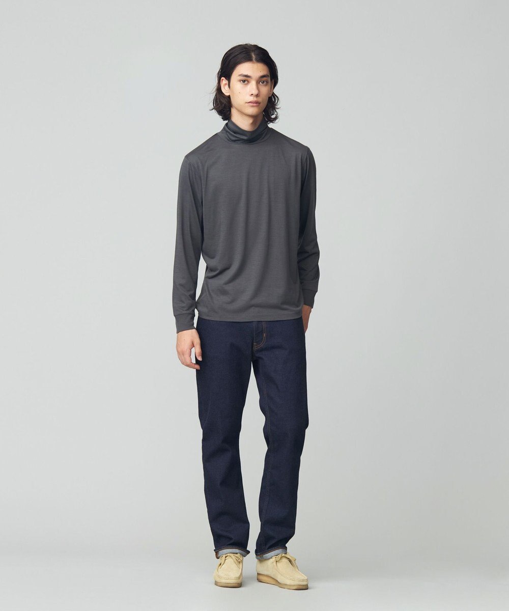 J.PRESS MEN ウールストレッチジャージ タートルネックカットソー 
