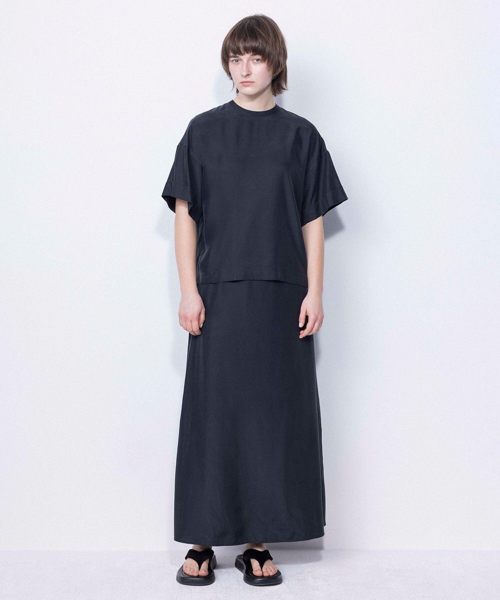 NAVE 【ReNAVE・セットアップ可/洗える/UVケア/接触冷感】フィブリルシャンブレー Tブラウス 