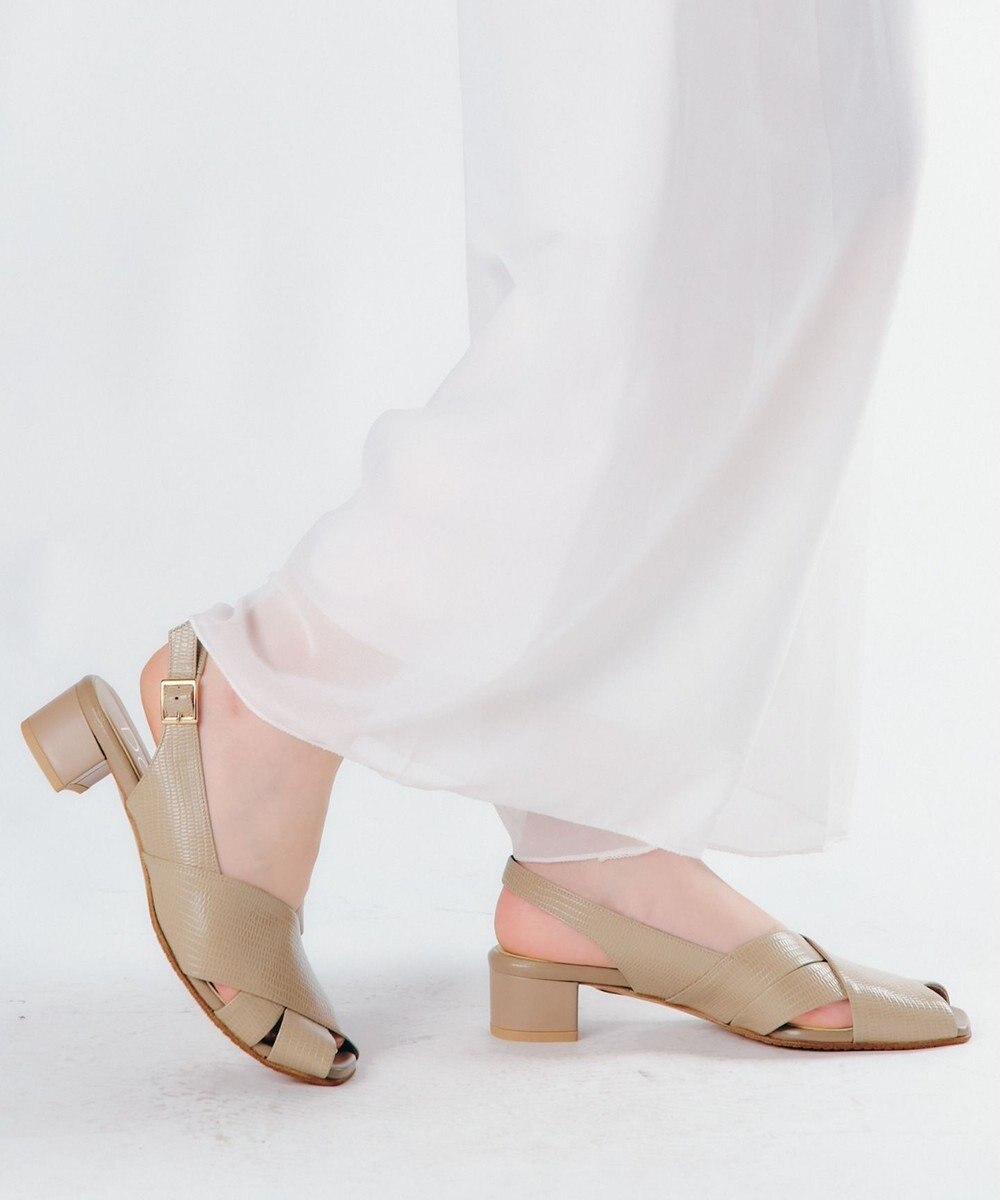 Dominic3 クロスベルト バックストラップ レザーサンダル 