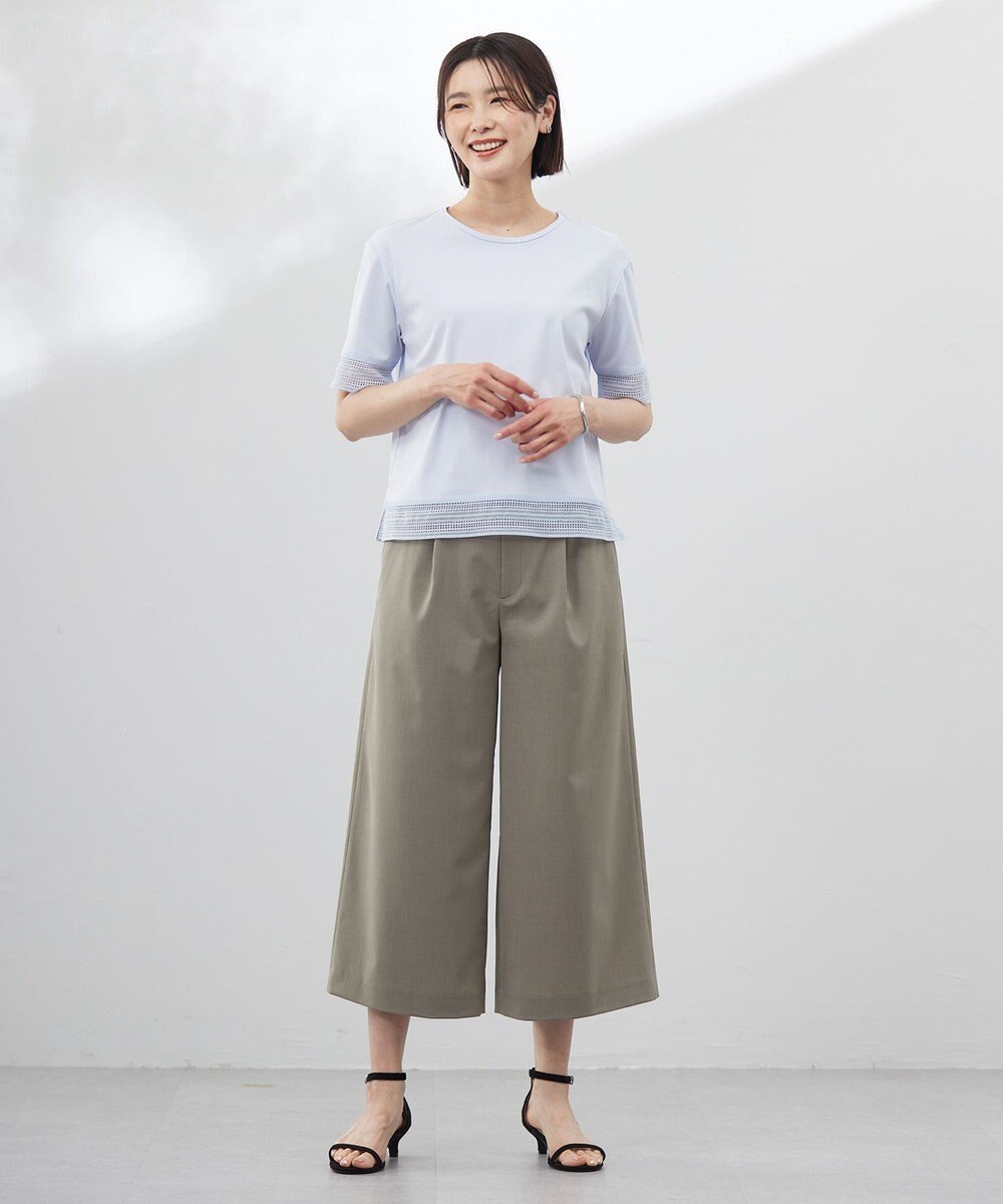 J.PRESS LADIES 【洗える】GORIAN TWILL クロップド パンツ 