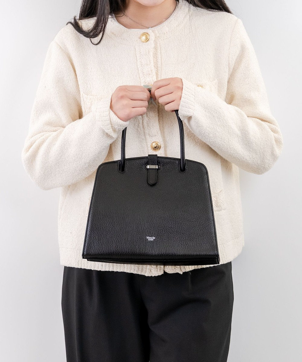 blancle シュリンクレザー ワンハンドルフォーマルバッグ 