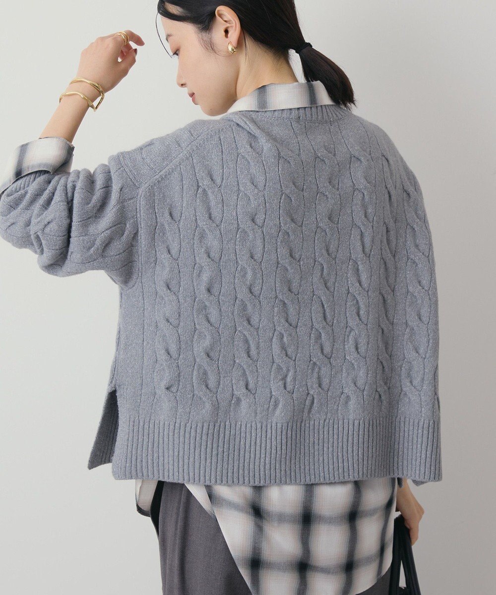 AMERICAN HOLIC ミドルゲージケーブルニットプルオーバー 