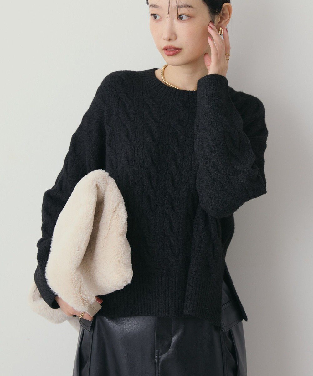 AMERICAN HOLIC ミドルゲージケーブルニットプルオーバー 