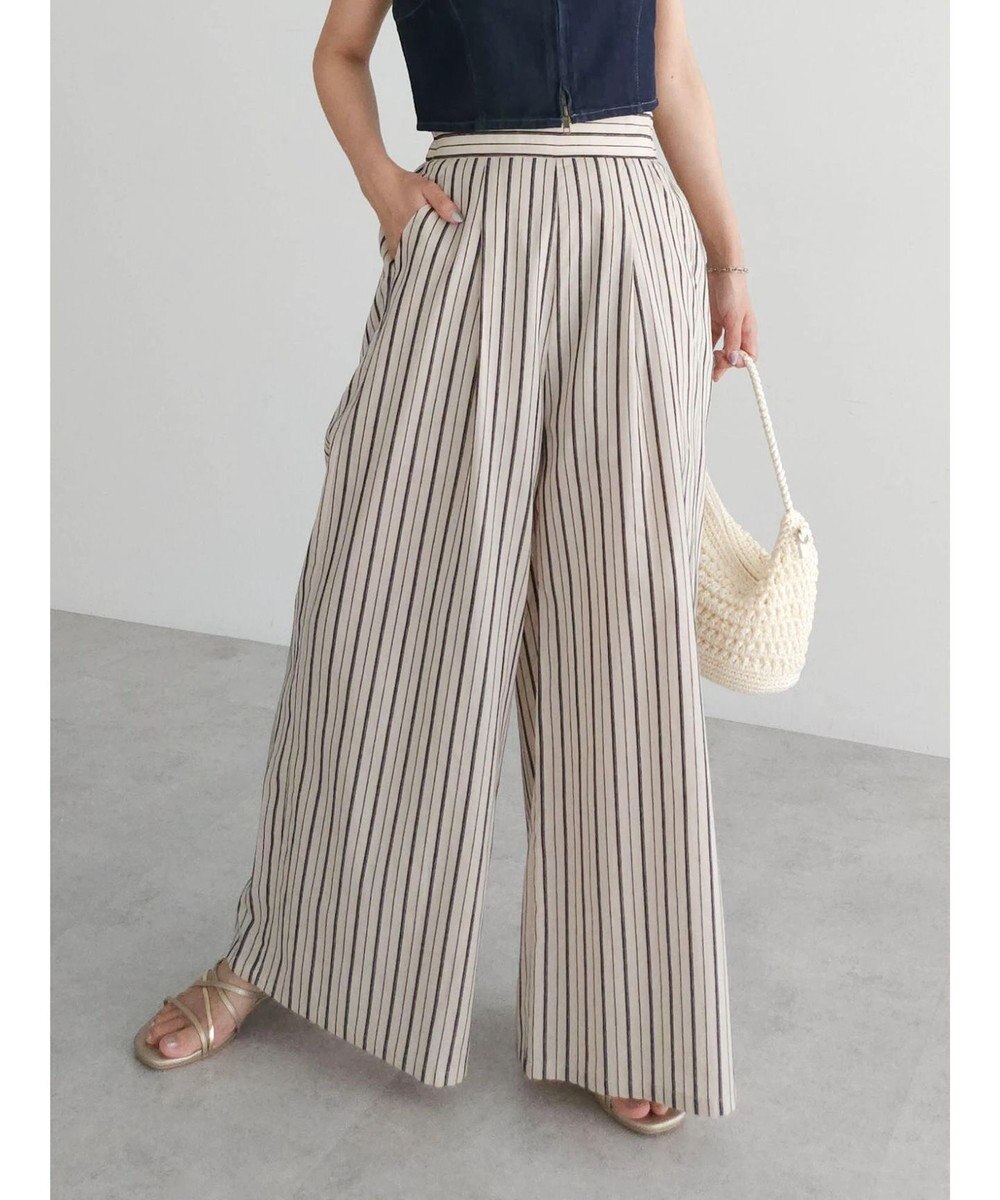 Green Parks ・ＥＬＥＮＣＡＲＥ　ＤＵＥ　ストライプワイドパンツ 