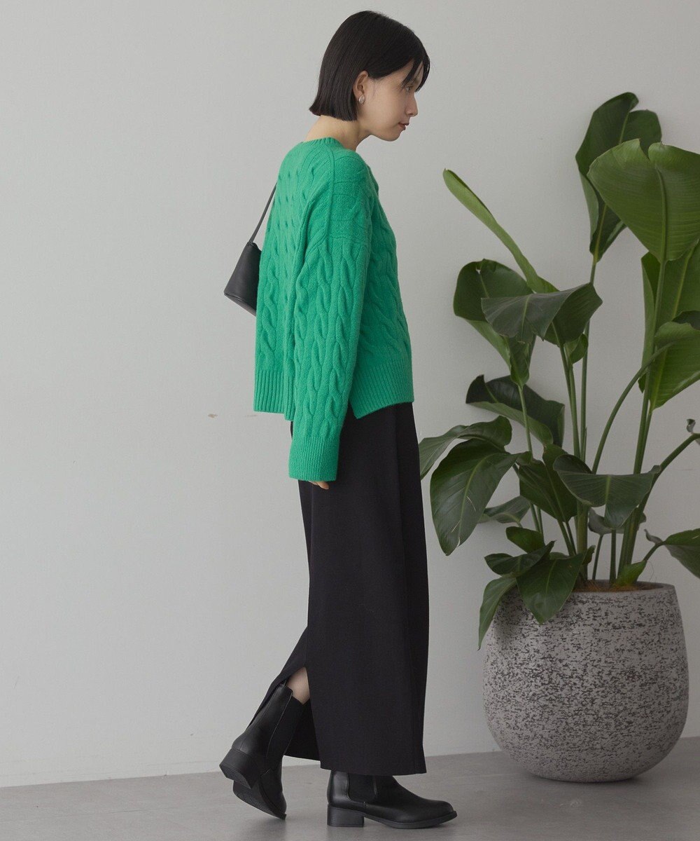 AMERICAN HOLIC ミドルゲージケーブルニットプルオーバー 