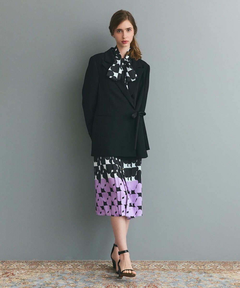 GRACE CONTINENTAL サテンボウ付テーラードジャケット 