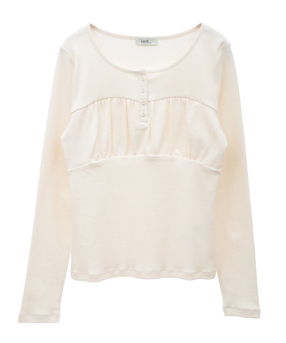 earth music&ecology 切替ギャザーコンパクトカットプルオーバー 