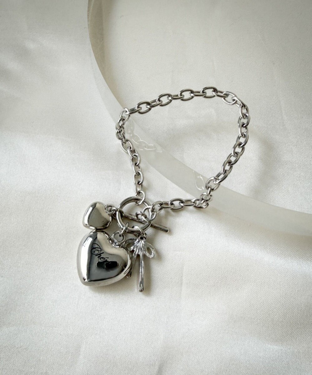 WEGO Lハートモチーフチャームブレス 