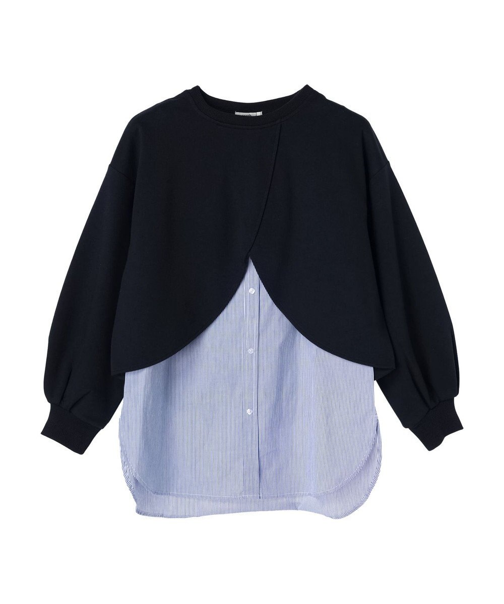 earth music&ecology ＳＥＴ２点カットプルオーバー＋シャツドッキングタンク 