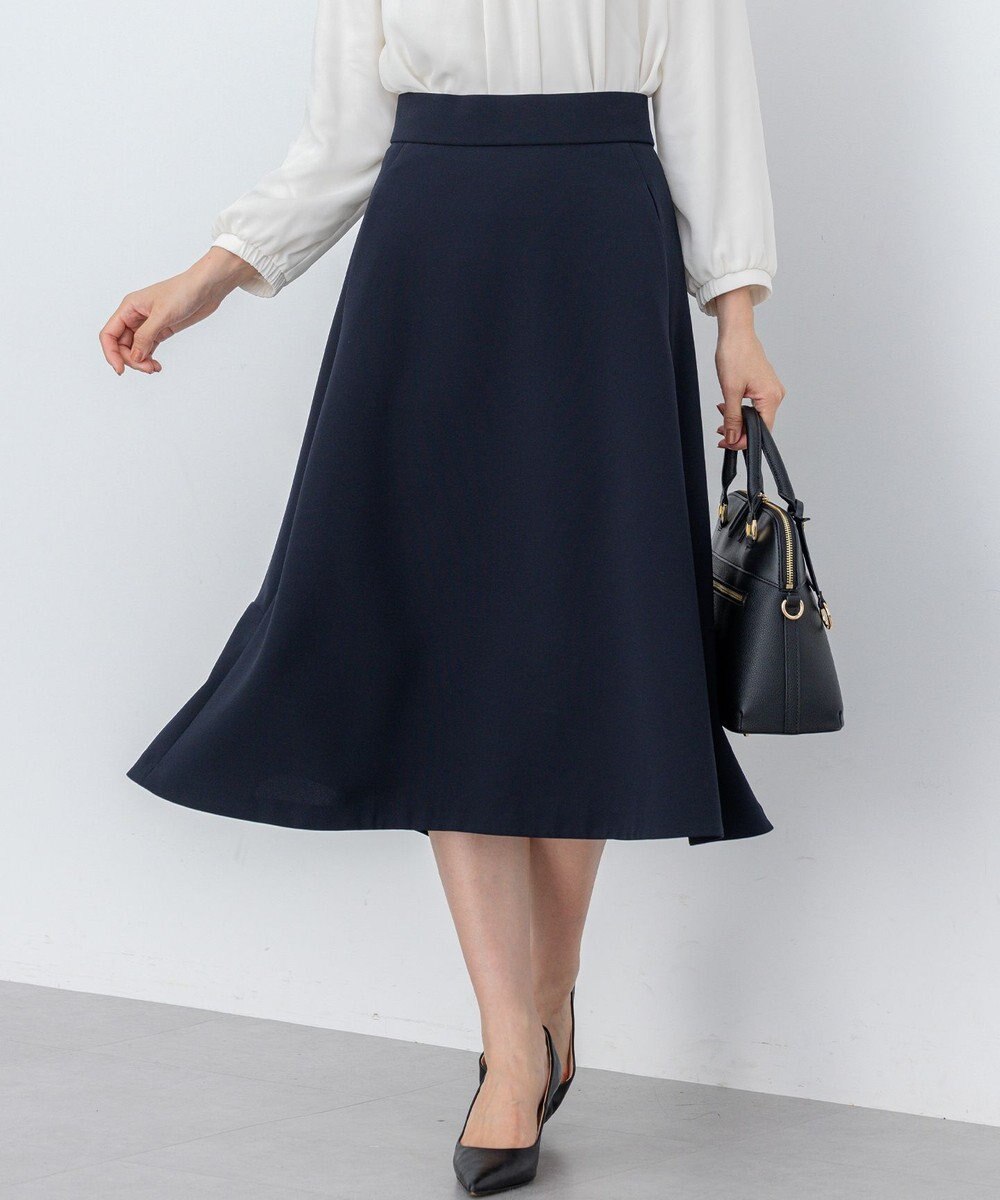 組曲 【KUMIKYOKU NAVY】コンフォータブルドレープ フレアスカート 