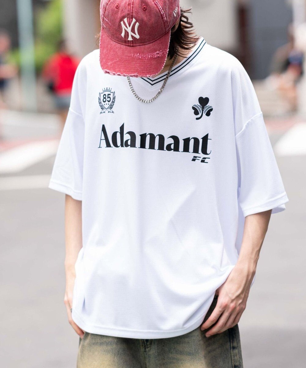 WEGO 【２点セット/ユニセックス着用ITEM/吸水速乾】アクセ付きメッシュロゴT（SS） 