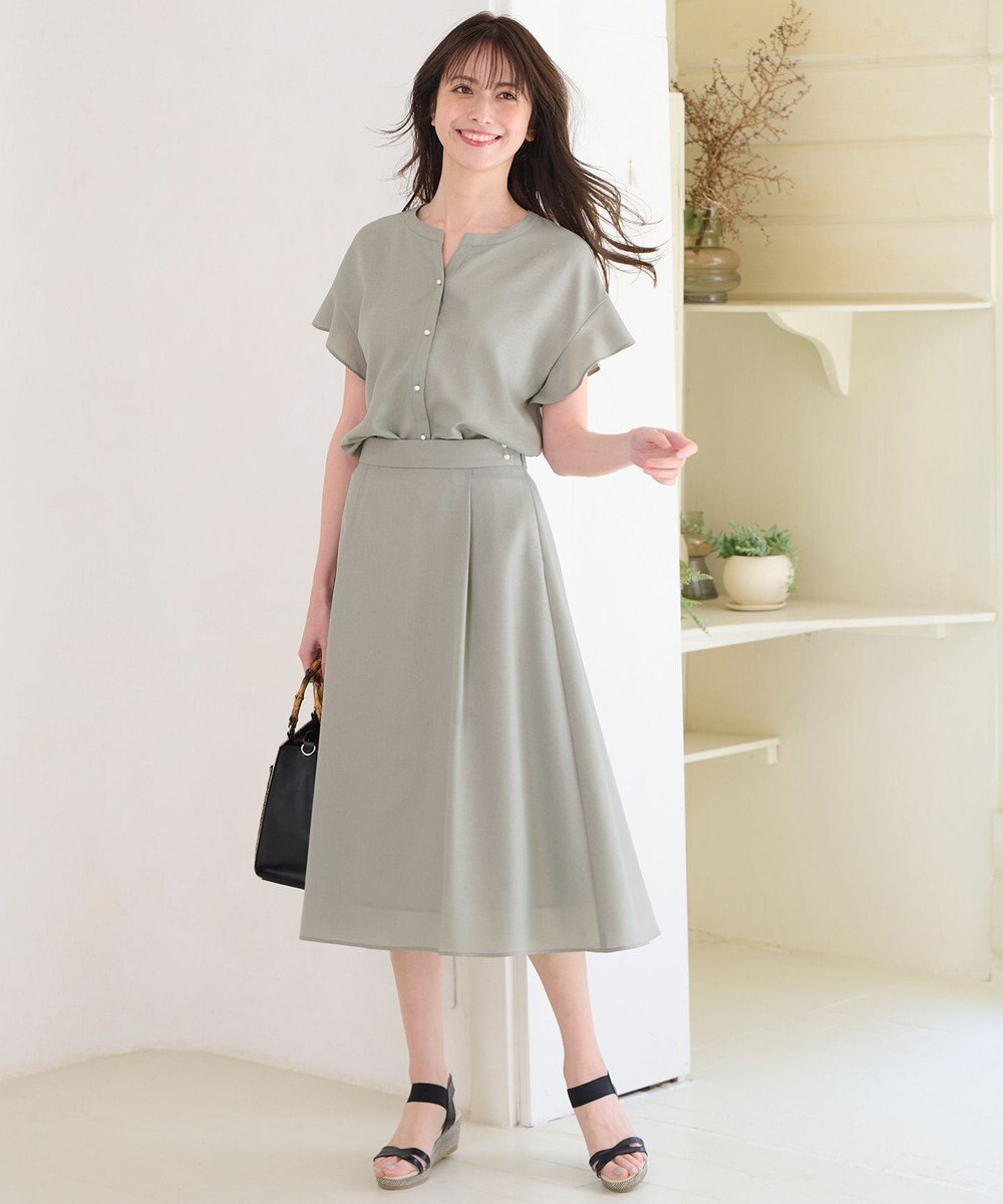 ANY SIS 【美人百花6月号掲載】スムージーポリエステル ブラウス 