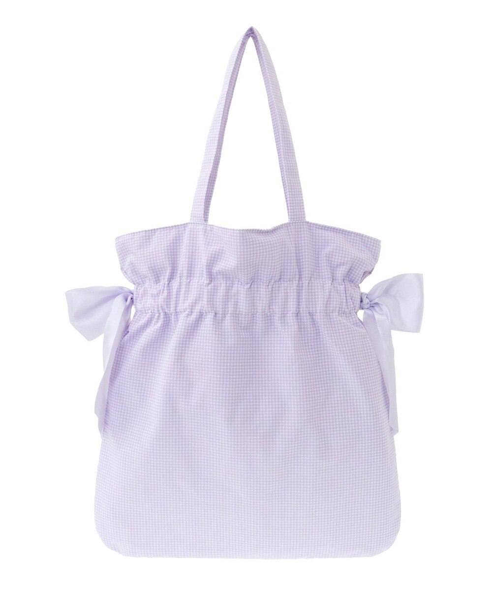 Maison de FLEUR ギンガムチェックダブルリボントートバッグ 