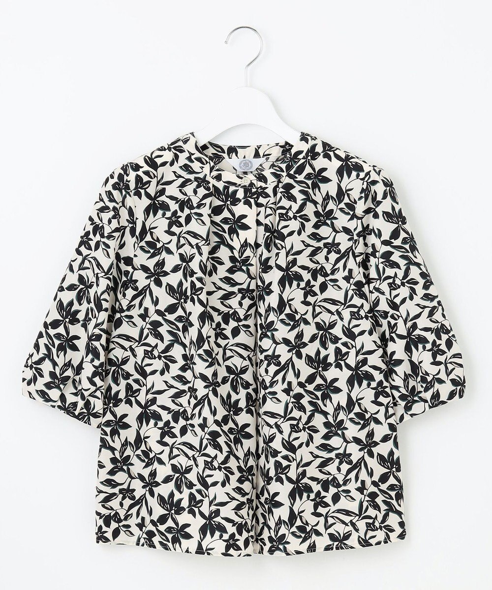 J.PRESS LADIES L 【洗える】ボタニカルプリント ブラウス 