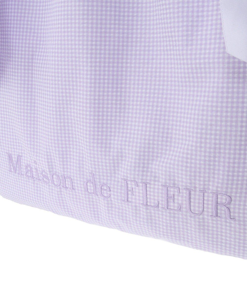 Maison de FLEUR ギンガムチェックダブルリボントートバッグ 
