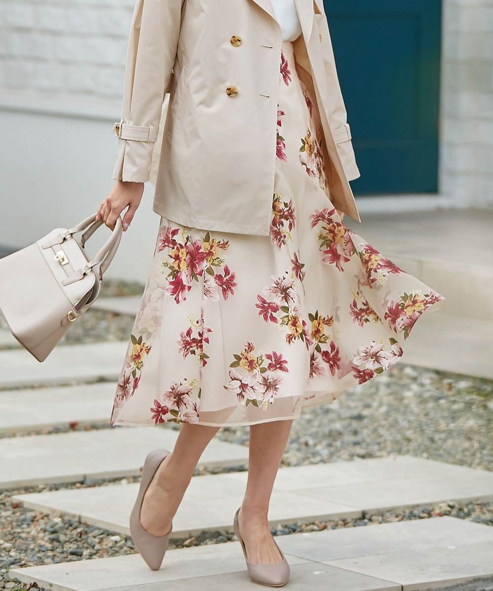 洗える】フラワーオパールプリント スカート / any SiS | ファッション