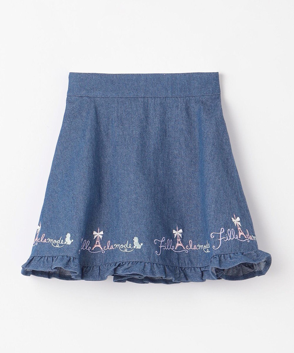 ANY KIDS 裾 ロゴ刺繍 スカパン 