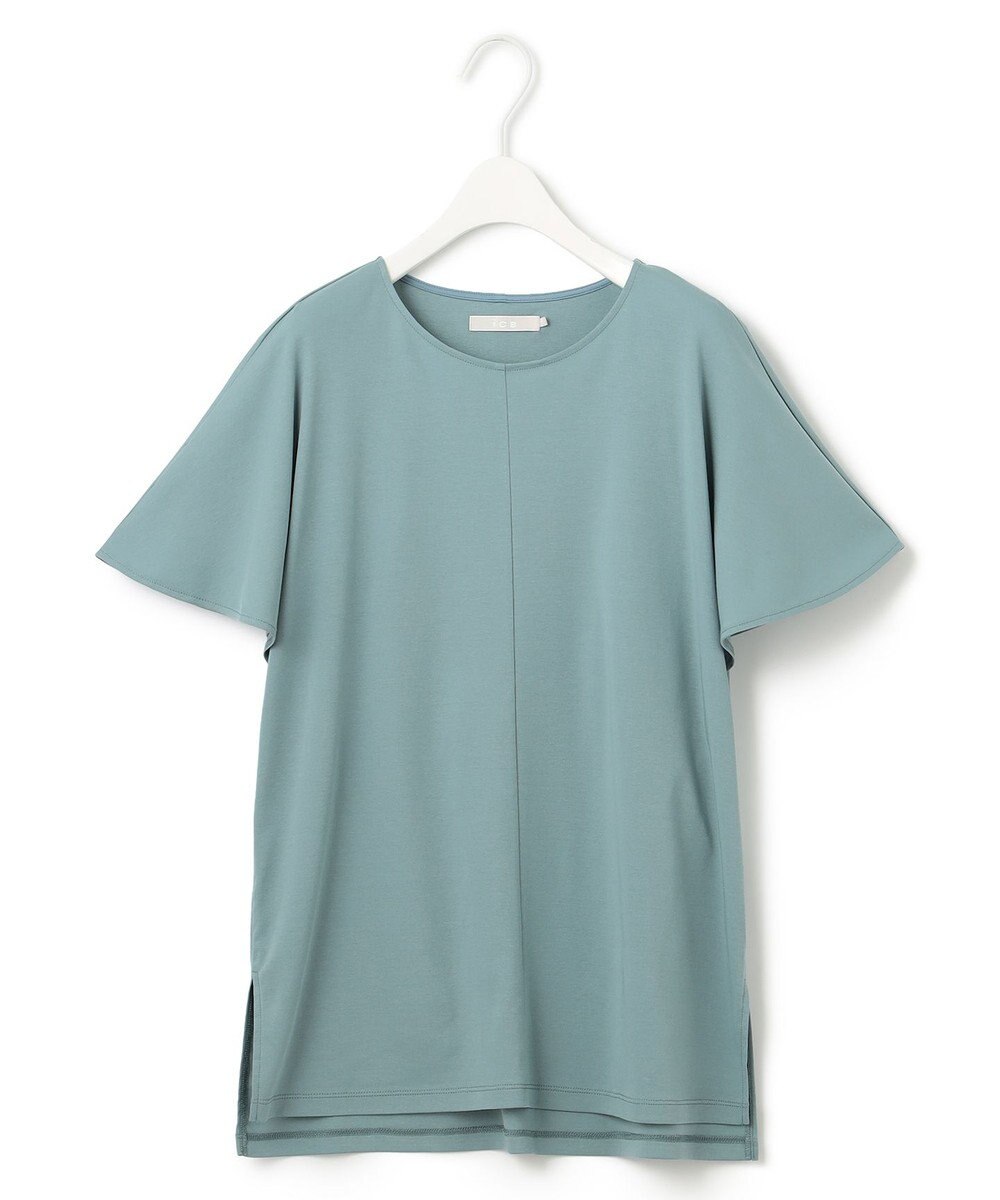 ICB 【接触冷感・UVケア・洗える】 ハイツイストスムース ケープデザインカットソー 