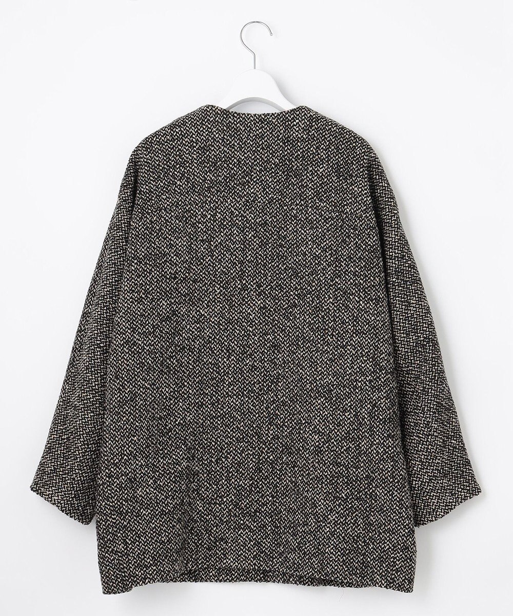 自由区 MANTECOツイード コクーンシルエットコート 