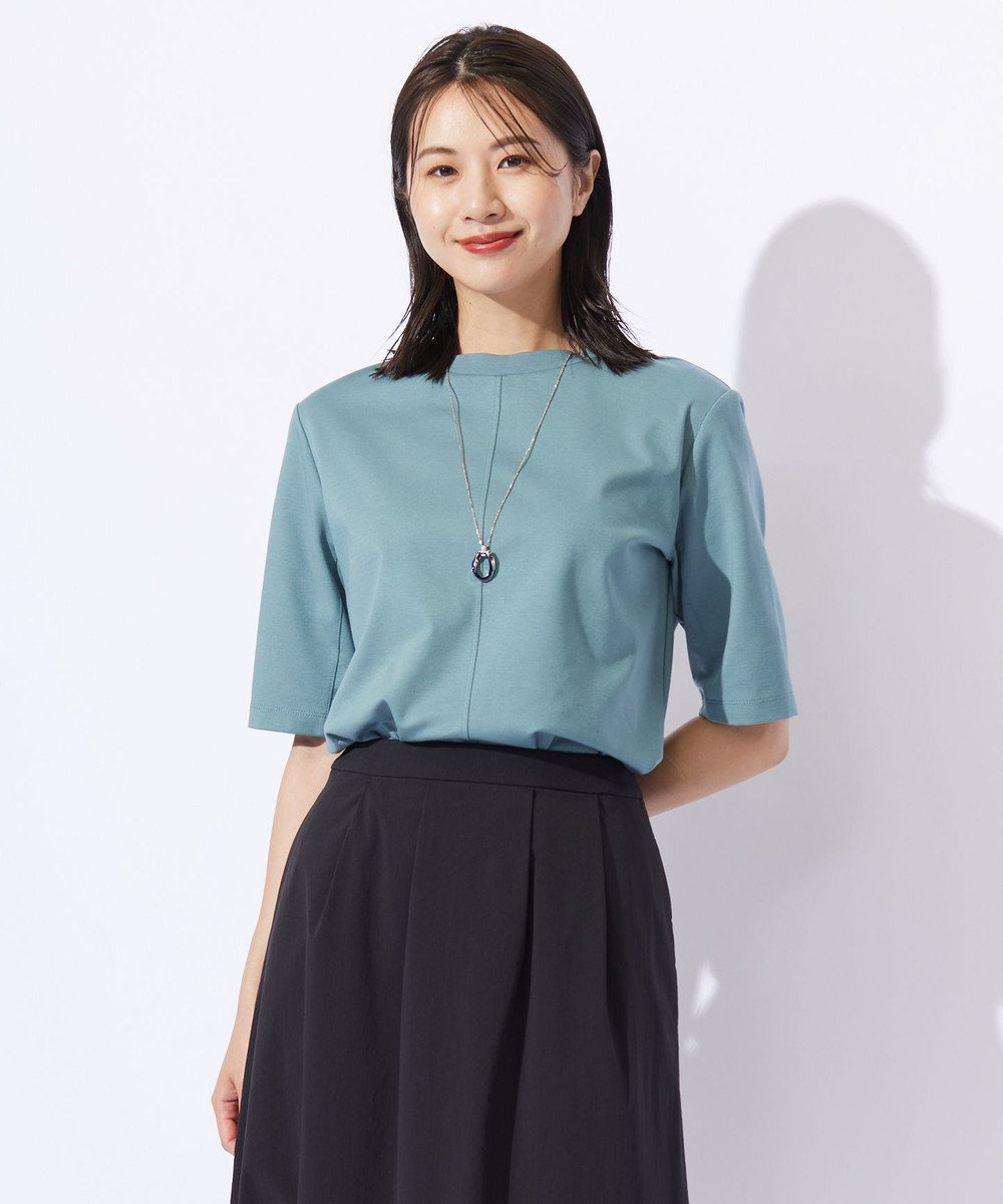 J.PRESS LADIES L TCポンチ モックネック カットソー 