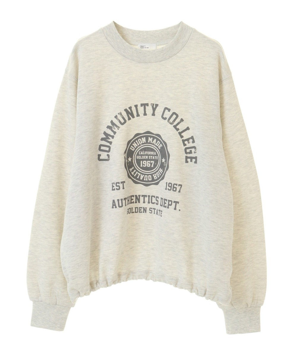 CRAFT STANDARD BOUTIQUE カレッジプリントプルオーバー Oatmeal