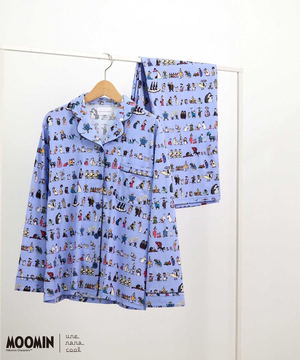 une nana cool 【ムーミン】【綿100%】 MOOMIN * une nana cool  開襟パジャマ 