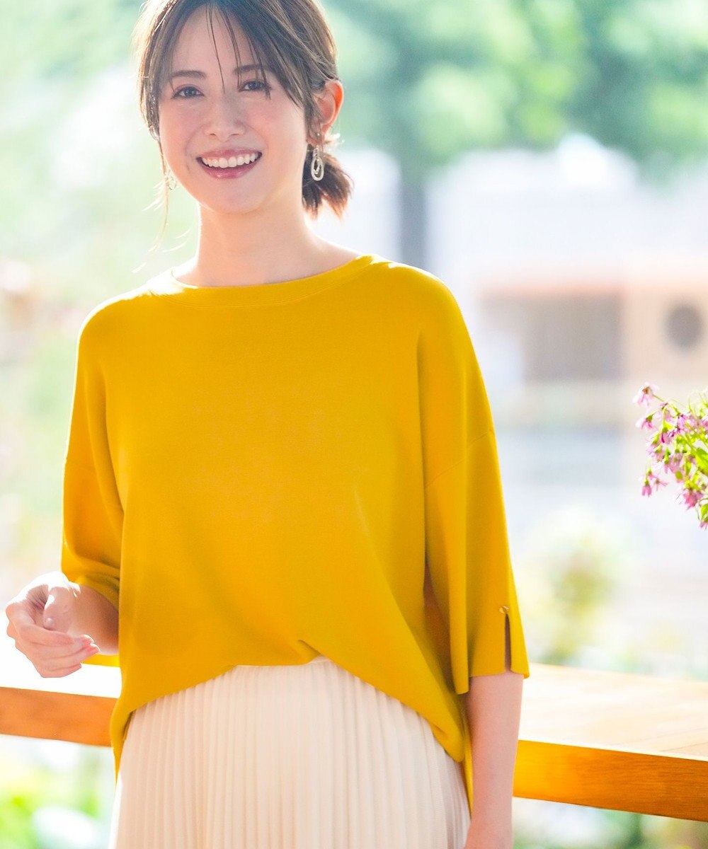 ANY SIS 【アイスタッチ】ボートネックニット プルオーバー 