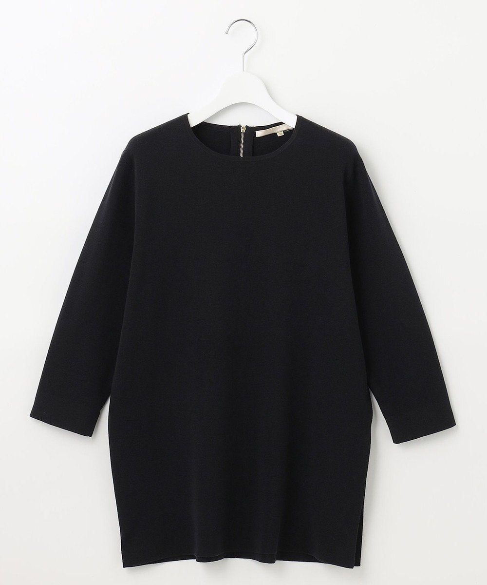 自由区 L 【洗える/セット着用可】ドライコットンハイゲージブラウスライク ニット 